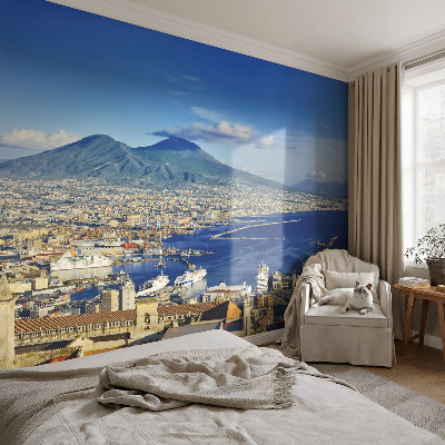 3D fototapet med panoramavy över havet