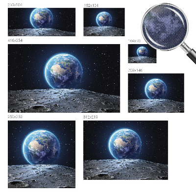Fototapet för barn med ett kosmiskt panorammotiv