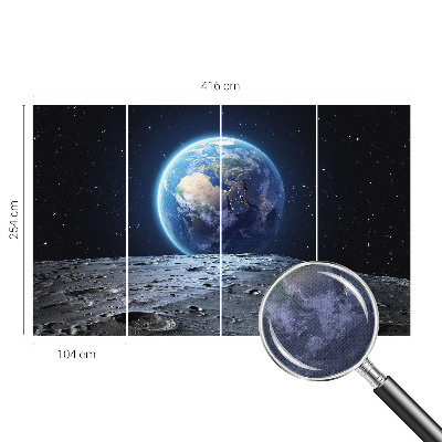 Fototapet för barn med ett kosmiskt panorammotiv
