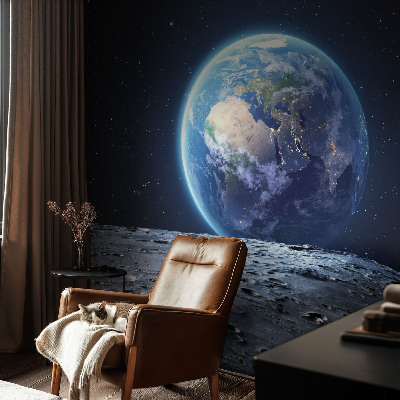 Fototapet för barn med ett kosmiskt panorammotiv