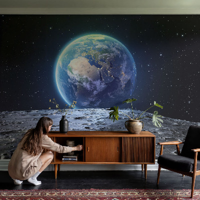 Fototapet för barn med ett kosmiskt panorammotiv