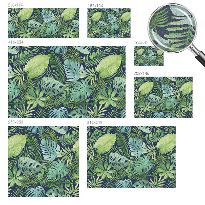 3D fototapet Tropiska löv