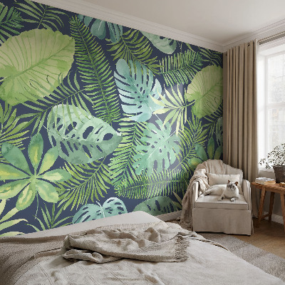 3D fototapet Tropiska löv