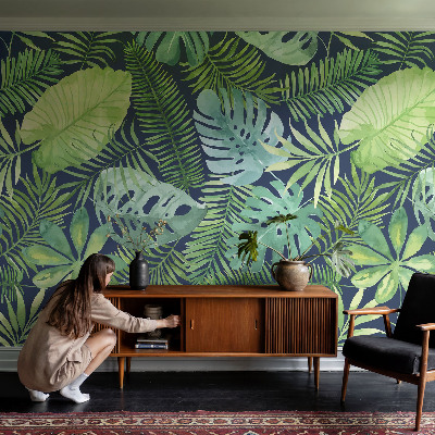 3D fototapet Tropiska löv