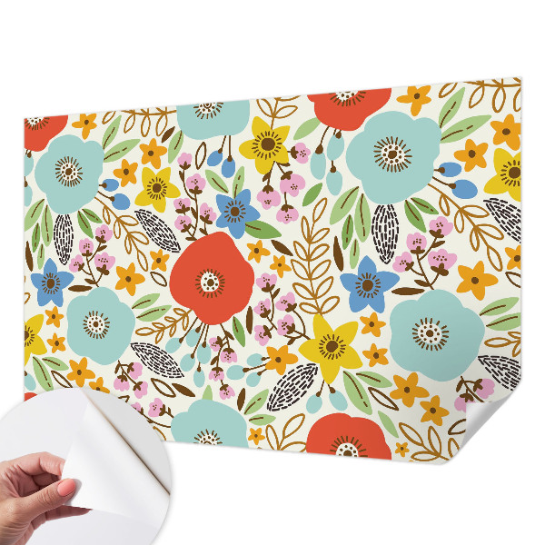 Fototapet för barn Blommönster