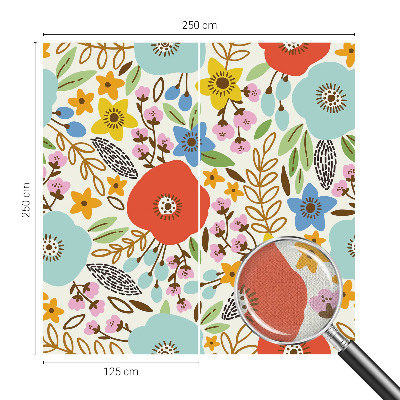 Fototapet för barn Blommönster