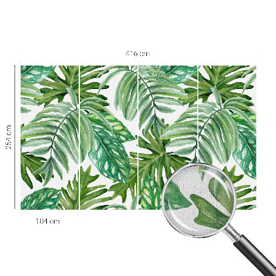 Självhäftande fototapet med motiv av exotiska blad