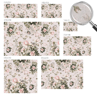 Självhäftande fotovägg med blommönster
