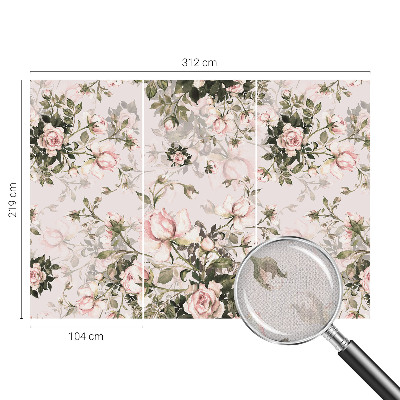Självhäftande fotovägg med blommönster