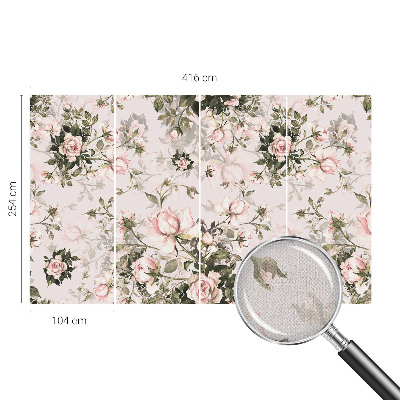 Självhäftande fotovägg med blommönster