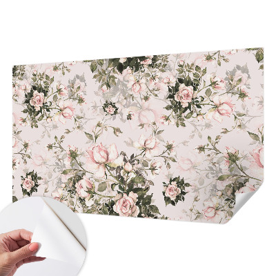 Självhäftande fotovägg med blommönster