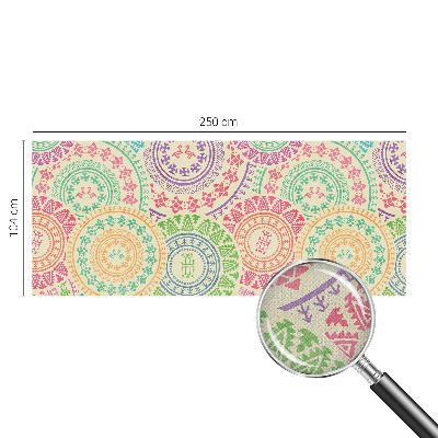 3D fototapet Färgglada mandalas