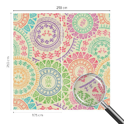 3D fototapet med färgglada mandalas