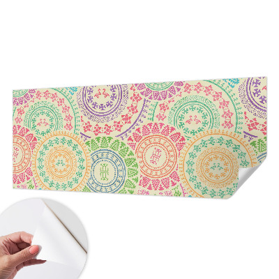 3D fototapet med färgglada mandalas