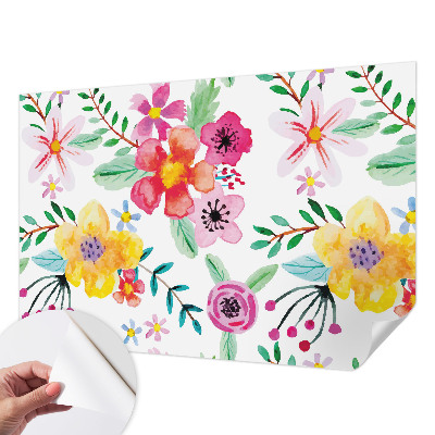 Fototapet barnrum med blommigt motiv som ger en fräsch känsla