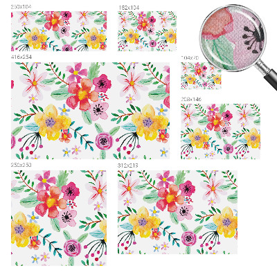 Fototapet barnrum med blommigt motiv som ger en fräsch känsla