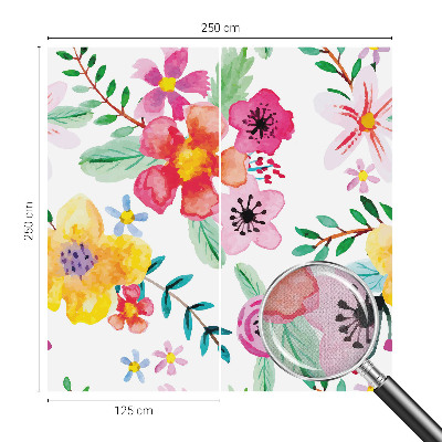 Fototapet barnrum med blommigt motiv som ger en fräsch känsla
