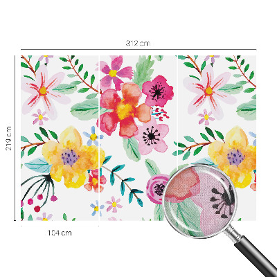 Fototapet barnrum med blommigt motiv som ger en fräsch känsla