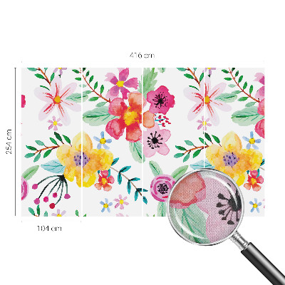 Fototapet barnrum med blommigt motiv som ger en fräsch känsla