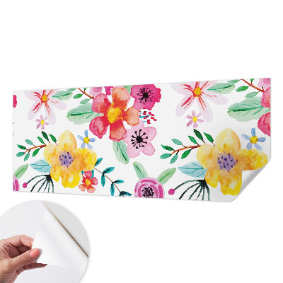 Fototapet barnrum med blommigt motiv som ger en fräsch känsla