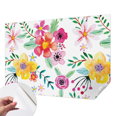 Fototapet barnrum med blommigt motiv som ger en fräsch känsla