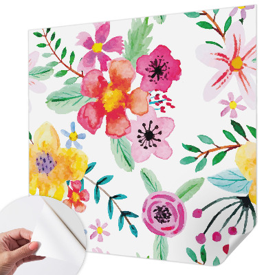 Fototapet barnrum med blommigt motiv som ger en fräsch känsla