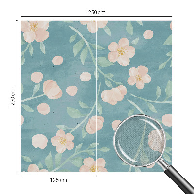 Fototapet för barn med blommönster i en elegant design