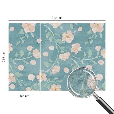 Fototapet för barn med blommönster i en elegant design