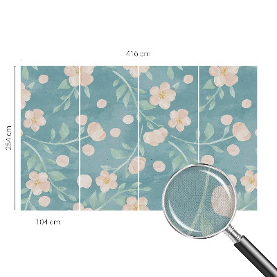 Fototapet för barn med blommönster i en elegant design