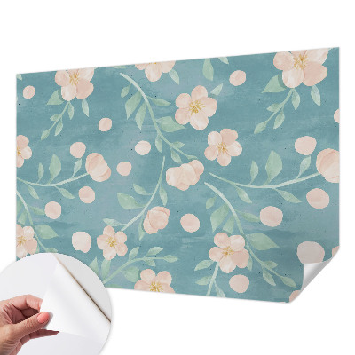 Fototapet för barn med blommönster i en elegant design