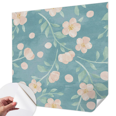 Fototapet för barn med blommönster i en elegant design