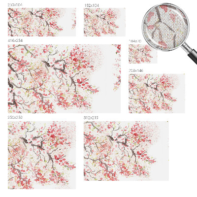 Peel and stick fototapet med motiv av blommande grenar