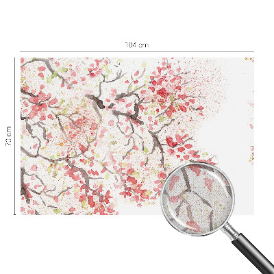 Peel and stick fototapet med motiv av blommande grenar