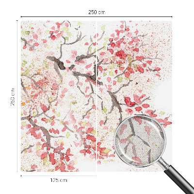 Peel and stick fototapet med motiv av blommande grenar