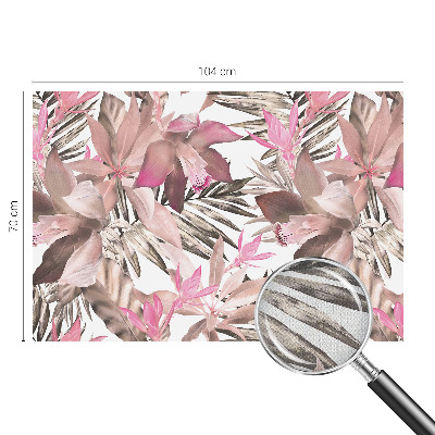 Fototapet barn med exotiska blommor
