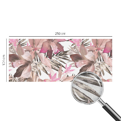 Fototapet barn med exotiska blommor