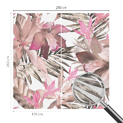 Fototapet barn med exotiska blommor