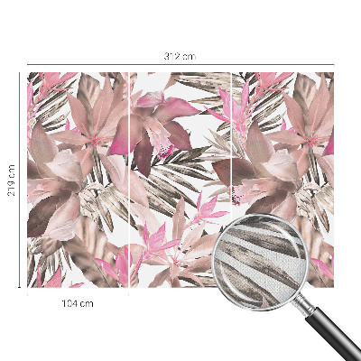 Fototapet barn med exotiska blommor
