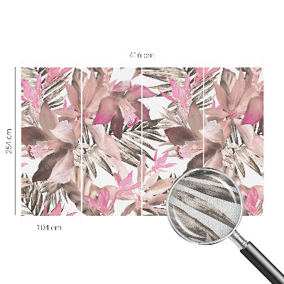 Fototapet barn med exotiska blommor