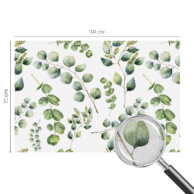 Självhäftande fototapet med motiv av gröna blad