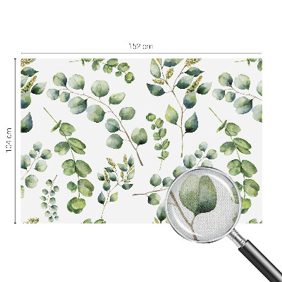 Självhäftande fototapet med motiv av gröna blad