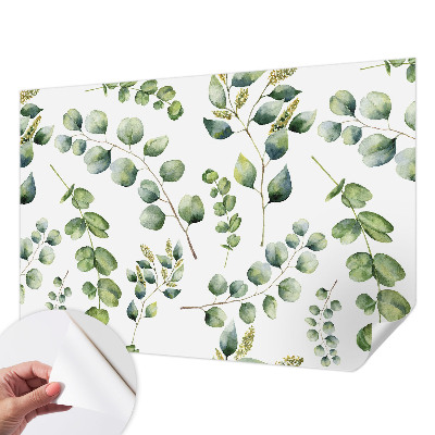 Självhäftande fototapet Gröna blad