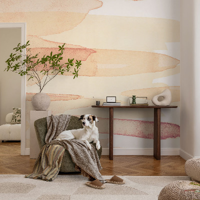 Självhäftande fotovägg Pastellfärgade streck