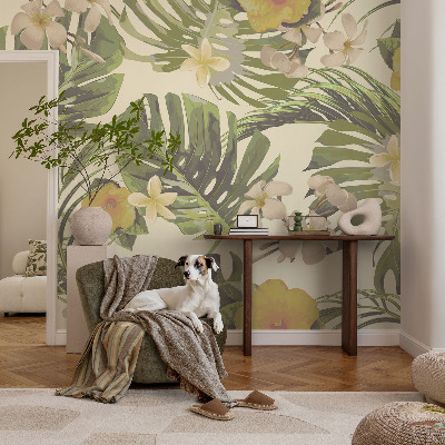 Fototapet barn med exotisk flora