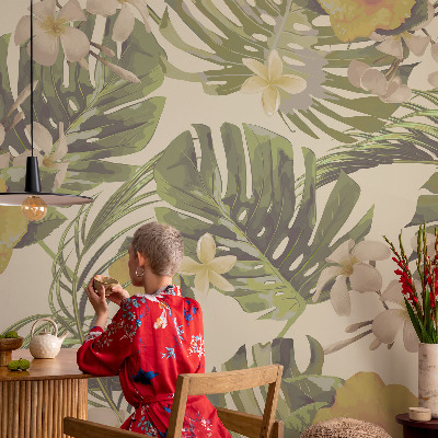Fototapet barn med exotisk flora