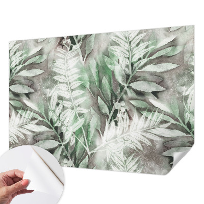 Självhäftande fototapet Akvarellblad