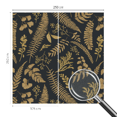 Fototapet för barn med ett mönster av botaniska blad