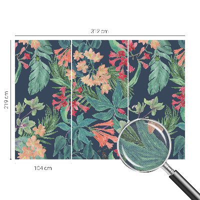 Fototapet barnrum Tropiska blommor