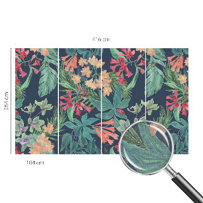 Fototapet barnrum Tropiska blommor