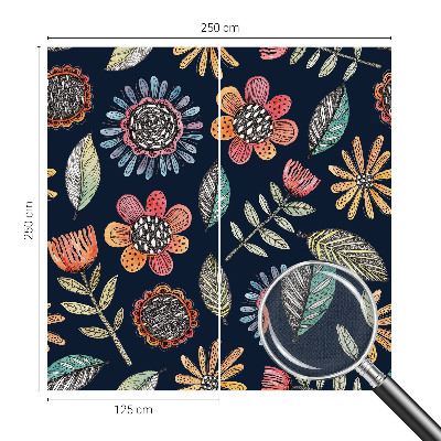 Peel and stick fototapet med blommosaikmotiv